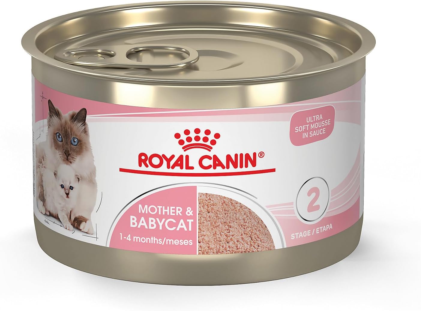 Royal Canin Feline Health Nutrition Mother & Babycat Ultra Soft Mousse in Sauce Canned Cat Food, 3 oz can (24-count)